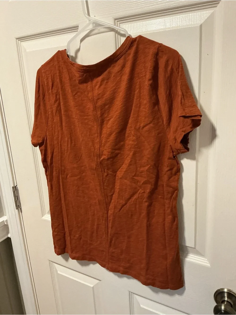 J.Crew Girlfriend Tee Large Burnt Orange 100% Cotton Crewneck T-Shirt